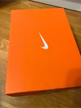 Nike Orange Sneaker Box with White Swoosh